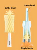 3-in-1 Bottle Brush Set (with a cat cartoon pattern) - Image 2