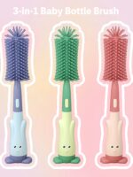 3-in-1 Bottle Brush Set (with a Rabbit cartoon pattern) - Image 4