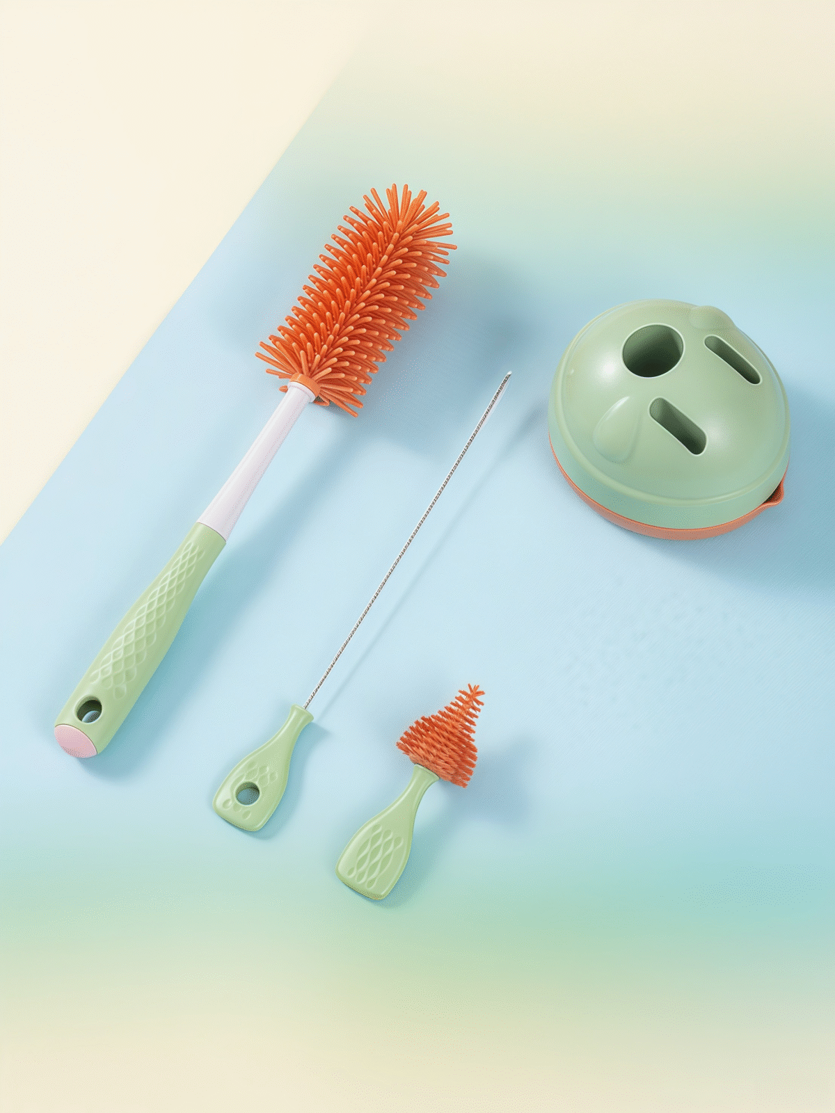 3-in-1 Bottle Brush with a Draining Rack - Image 4