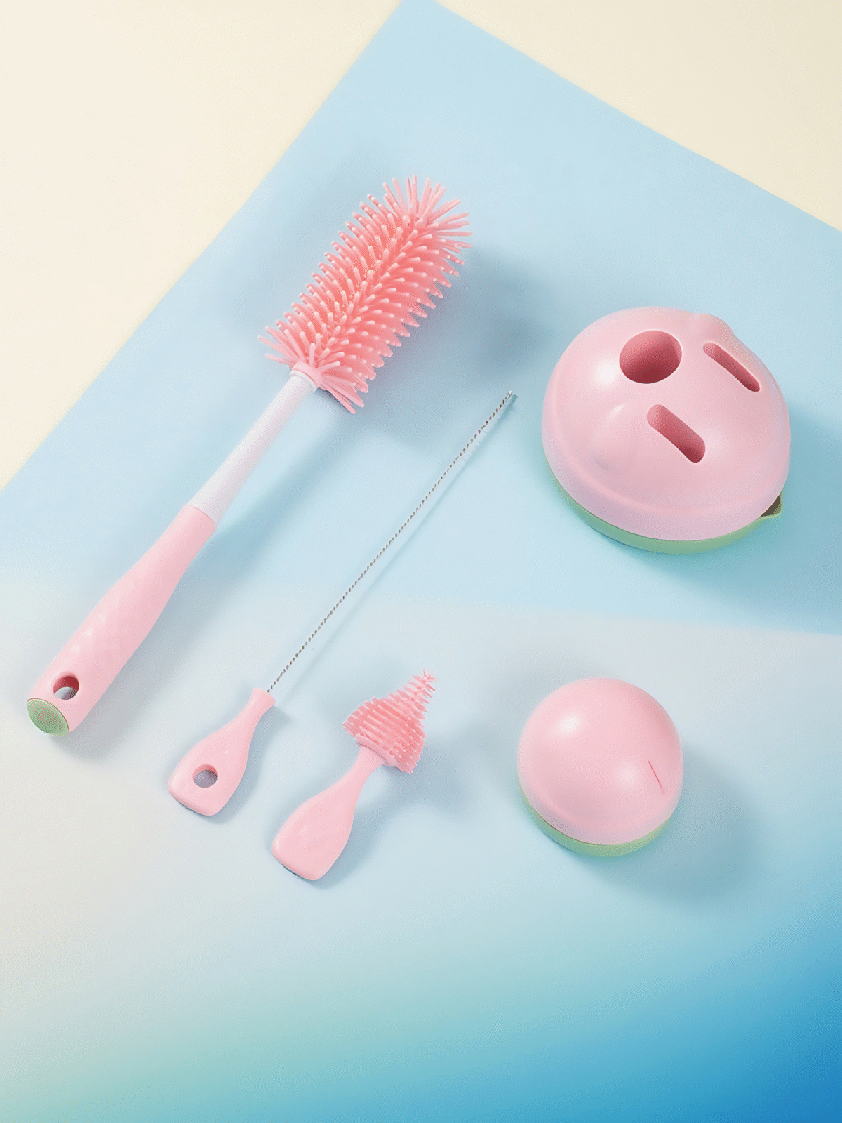 3-in-1 Bottle Brush with a Draining Rack - Image 3